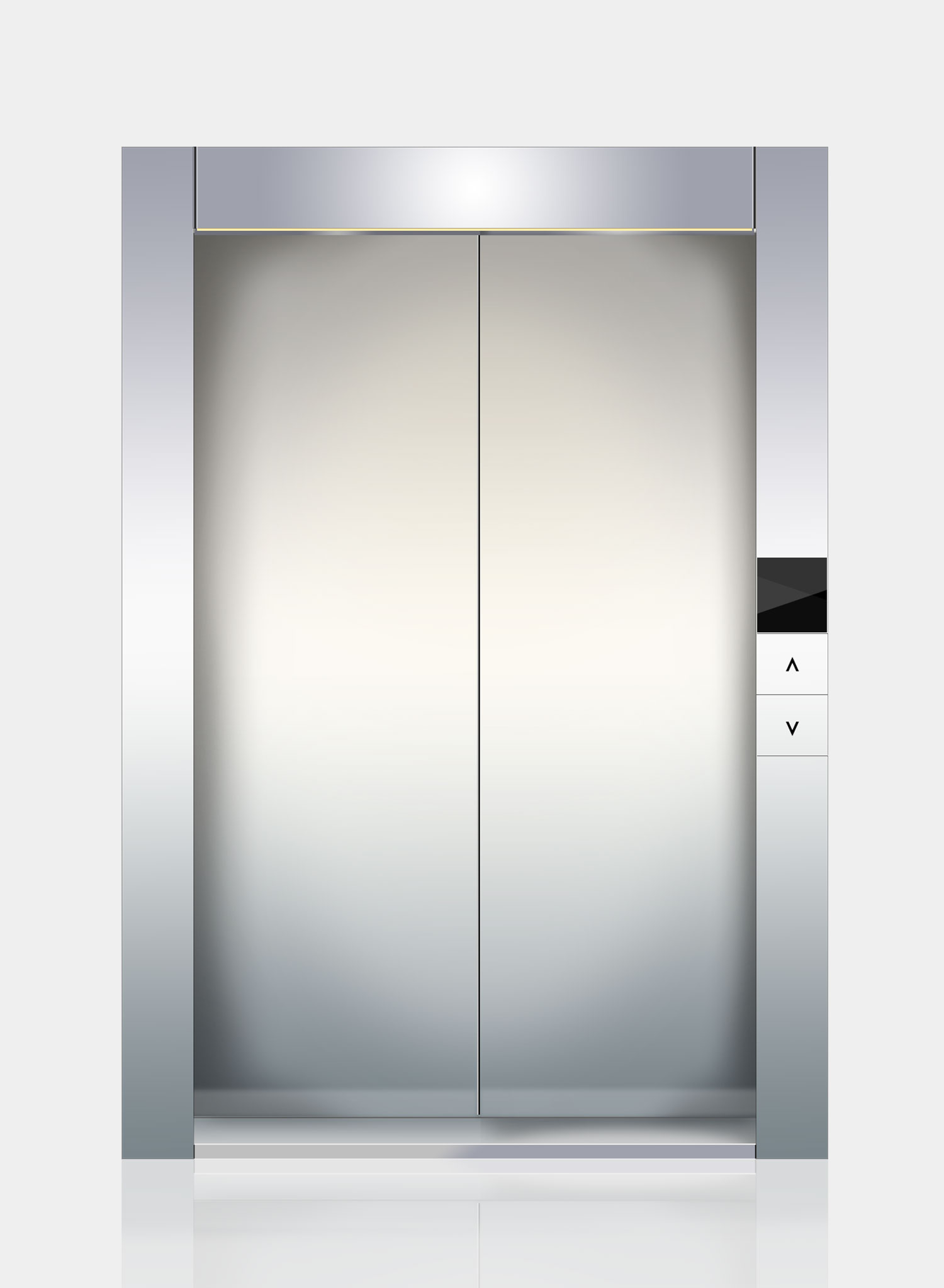 EQ Lift Asansör kat & kabın kapısı Merkezi 2 panel kapısı