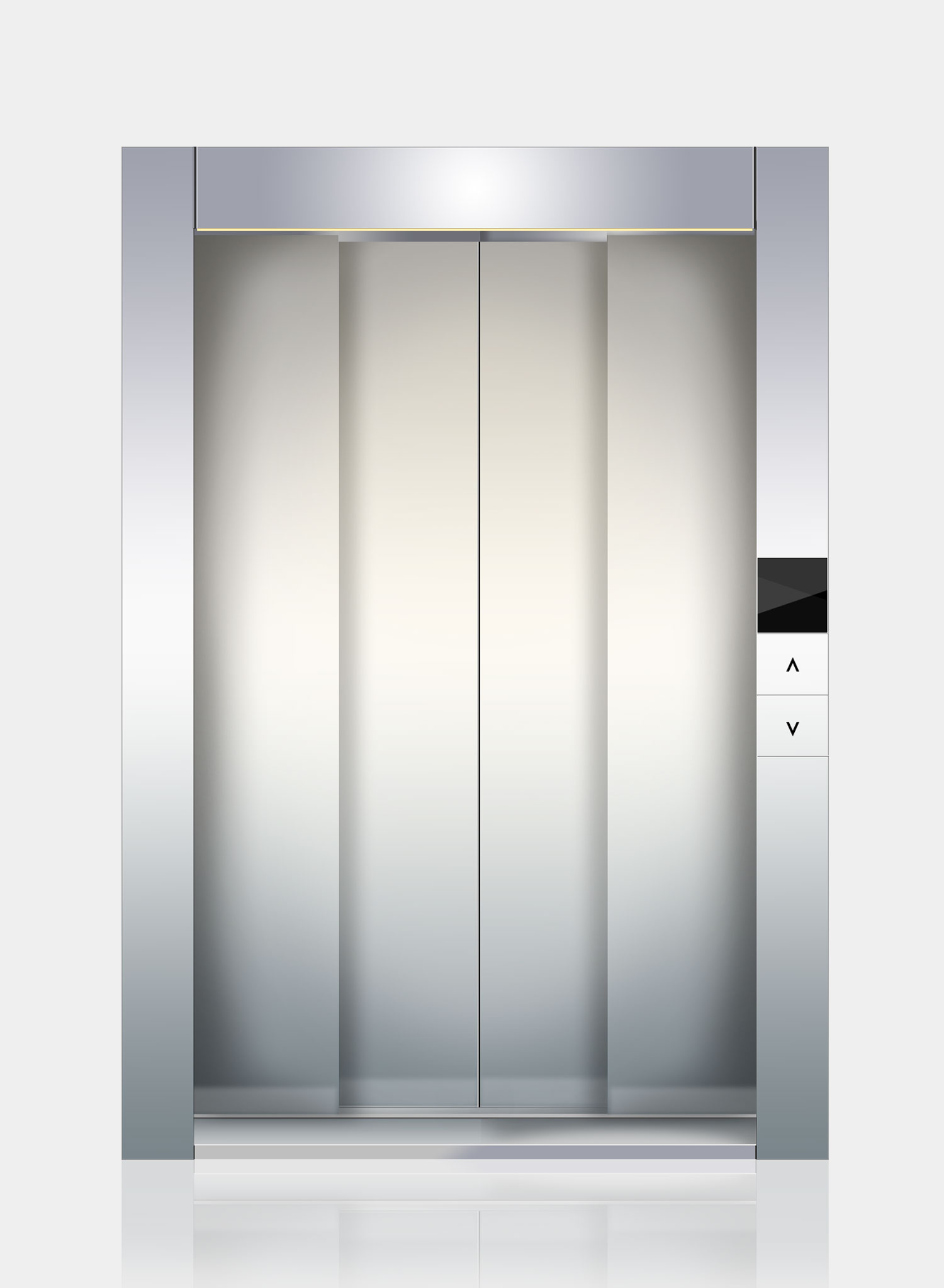 EQ Lift Asansör kat & kabın kapısı Merkezi 4 panel kapısı